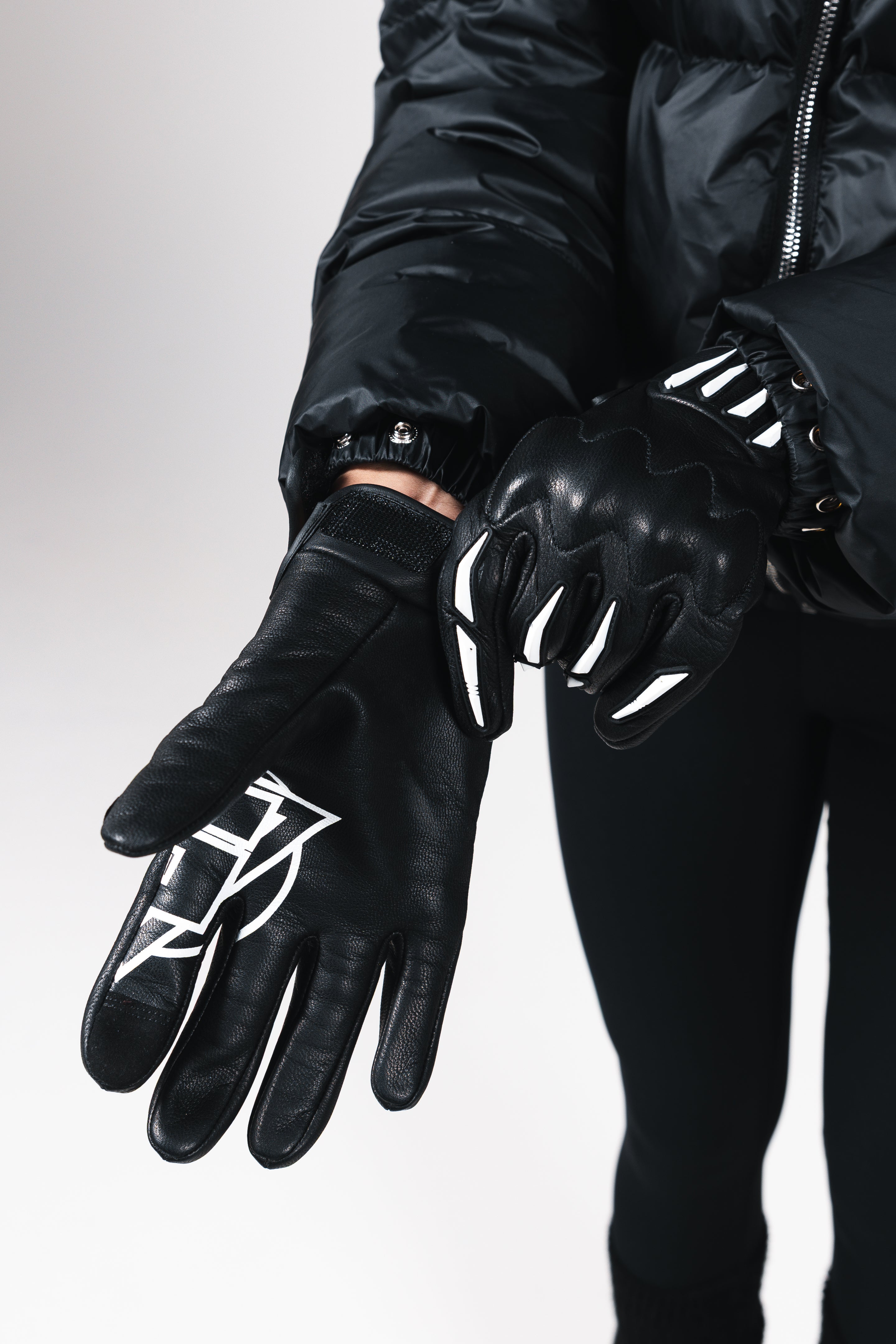 Black Moto Gloves